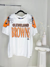 VINTAGE 90s CLEVELAND BROWNS SPELL-OUT T-SHIRT