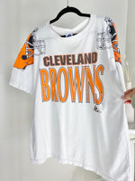 VINTAGE 90s CLEVELAND BROWNS SPELL-OUT T-SHIRT