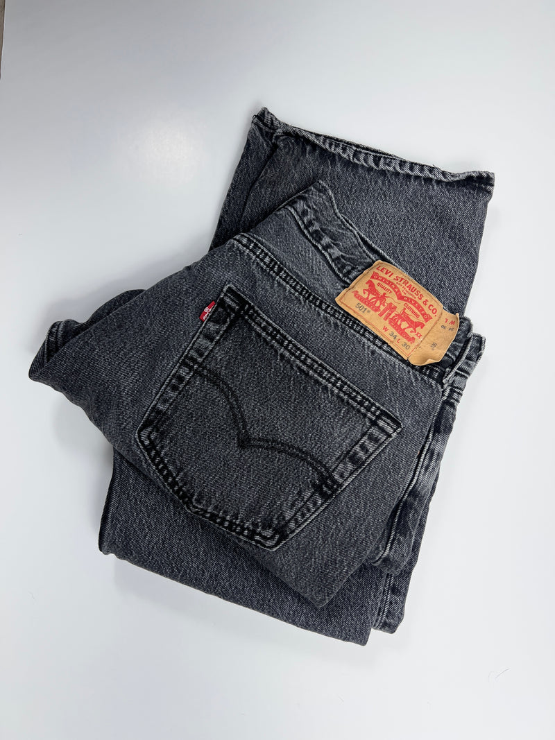 FADED BLACK LEVI'S 501 JEANS | SIZE 32