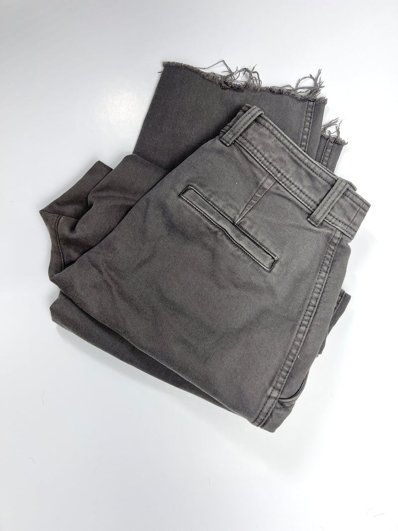 GREY ARITZIA TROUSER-STYLE DENIM PANTS | SIZE 6