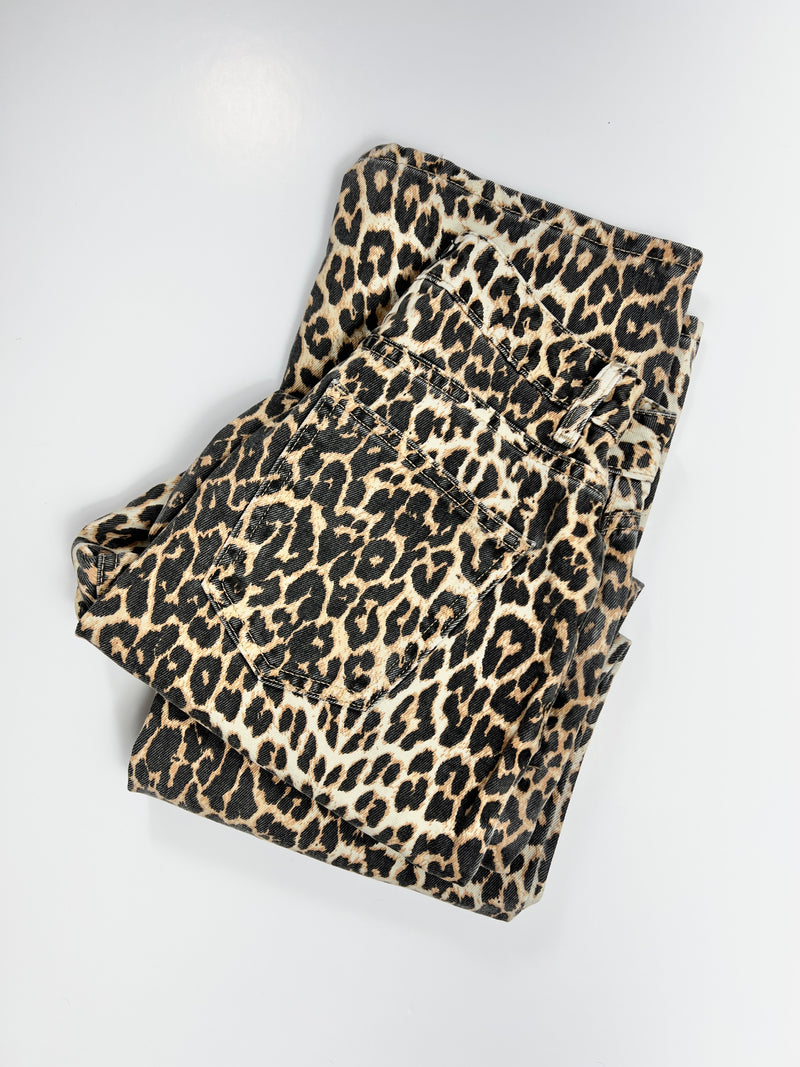 LEOPARD PRINT JEANS | SIZE 2