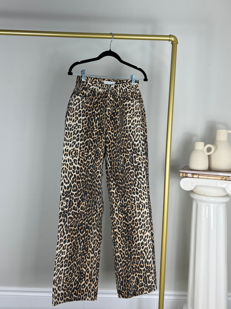 LEOPARD PRINT JEANS | SIZE 2