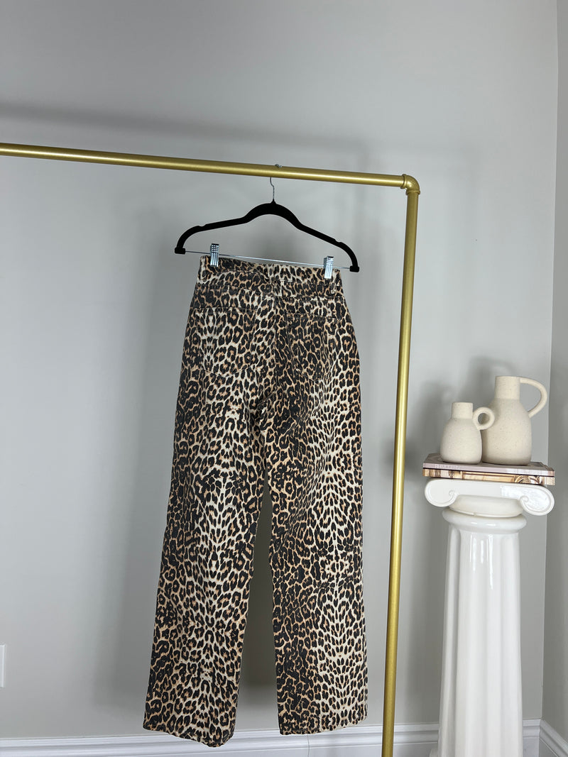 LEOPARD PRINT JEANS | SIZE 2