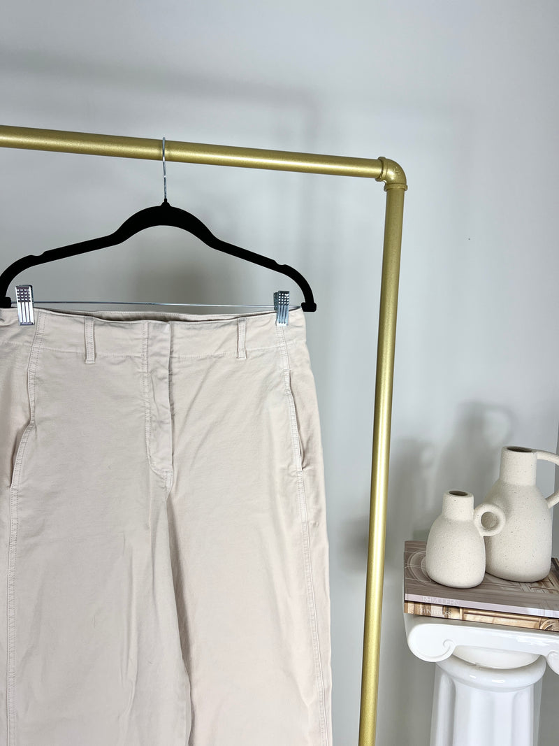 IVORY WILFRED FREE WIDE LEG PANTS | SIZE 10