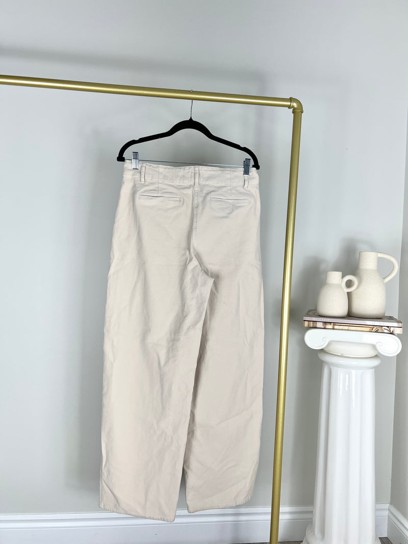 IVORY WILFRED FREE WIDE LEG PANTS | SIZE 10
