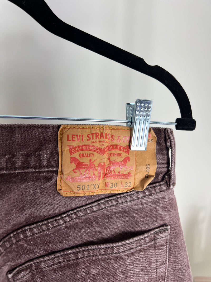 BROWN LEVI'S 501XX JEANS | SIZE 27