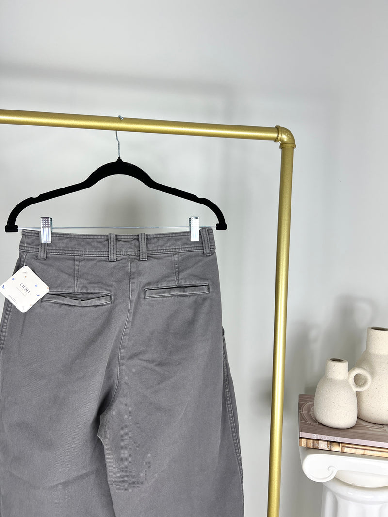 GREY ARITZIA TROUSER-STYLE DENIM PANTS | SIZE 6