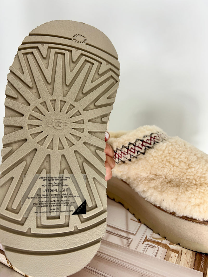 UGG TAZZ BRAID SHERPA SLIPPERS | SIZE 7