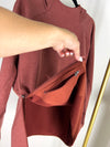 LULULEMON GRIDLINER BRICK/BROWN FLEECE HOODIE