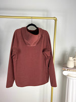 LULULEMON GRIDLINER BRICK/BROWN FLEECE HOODIE