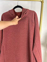 LULULEMON GRIDLINER BRICK/BROWN FLEECE HOODIE
