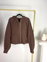 LULULEMON SCUBA OVERSIZED FULL ZIP CHOCOLATE BROWN HOODIE