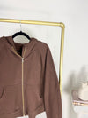 LULULEMON SCUBA OVERSIZED FULL ZIP CHOCOLATE BROWN HOODIE