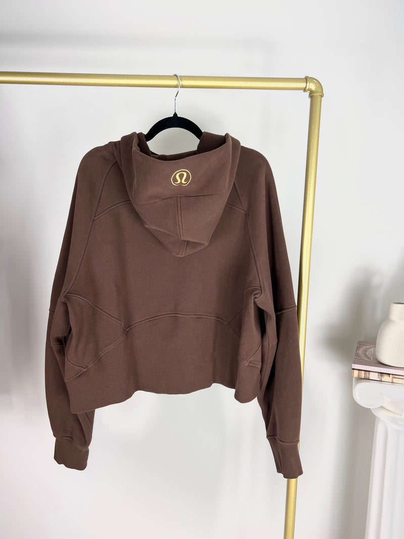 LULULEMON SCUBA OVERSIZED FULL ZIP CHOCOLATE BROWN HOODIE