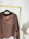 LULULEMON SCUBA OVERSIZED FULL ZIP CHOCOLATE BROWN HOODIE