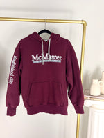 MCMASTER UNIVERSITY EMBROIDERED MAROON HOODIE