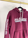 MCMASTER UNIVERSITY EMBROIDERED MAROON HOODIE