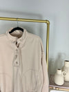 AERIE CREAM BUTTON UP HENLEY SWEATSHIRT