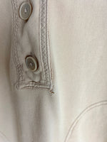 AERIE CREAM BUTTON UP HENLEY SWEATSHIRT
