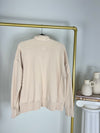 AERIE CREAM BUTTON UP HENLEY SWEATSHIRT