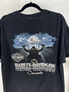 VINTAGE BLACK HARLEY DAVIDSON BAD DOG SASKATOON T-SHIRT