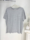 VINTAGE GREY EMBROIDERED NIKE SWOOSH T-SHIRT