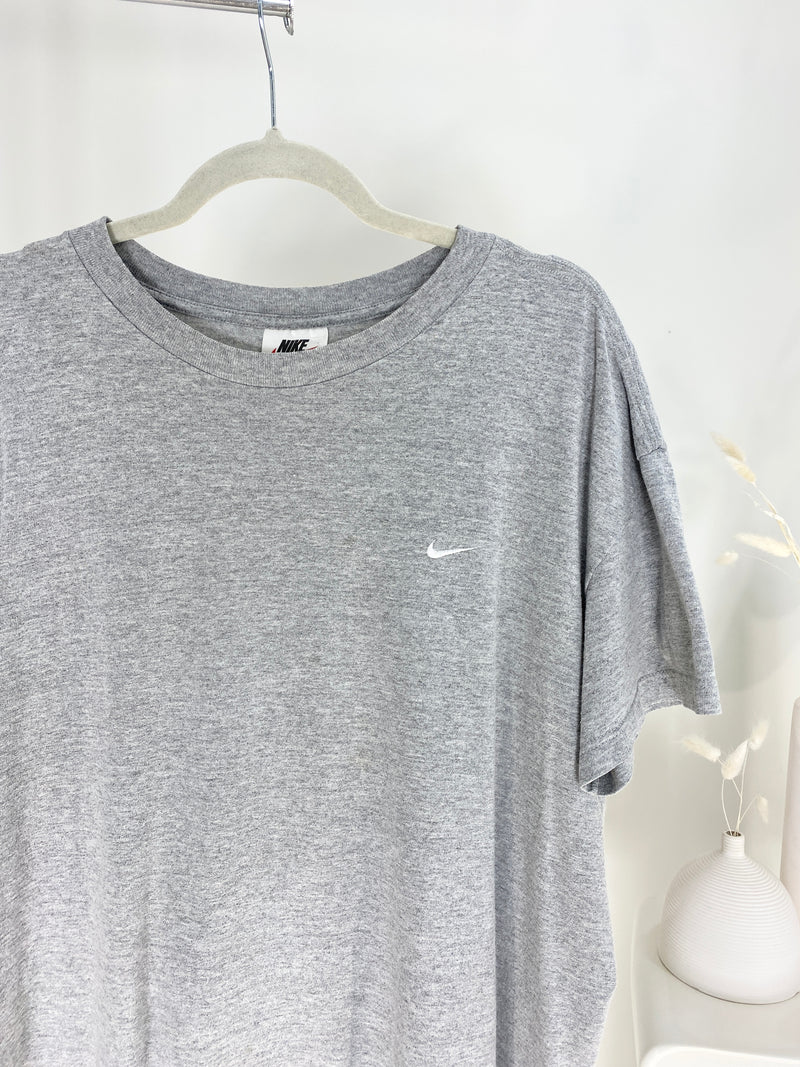 VINTAGE GREY EMBROIDERED NIKE SWOOSH T-SHIRT