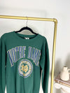 VINTAGE 1990s UNIVERSITY OF NOTRE DAME GREEN CREWNECK