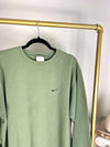 VINTAGE 90s SAGE GREEN NIKE MINI SWOOSH CREWNECK