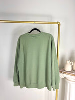 VINTAGE 90s SAGE GREEN NIKE MINI SWOOSH CREWNECK