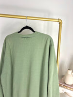 VINTAGE 90s SAGE GREEN NIKE MINI SWOOSH CREWNECK