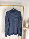 VINTAGE NAVY STRIPED QUARTER ZIP SWEATSHIRT