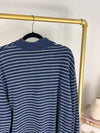 VINTAGE NAVY STRIPED QUARTER ZIP SWEATSHIRT