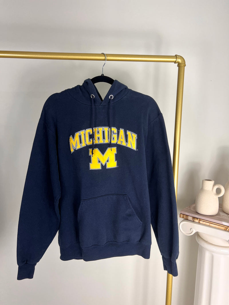 NAVY UNIVERSITY OF MICHIGAN VARSITY HOODIE