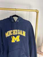 NAVY UNIVERSITY OF MICHIGAN VARSITY HOODIE
