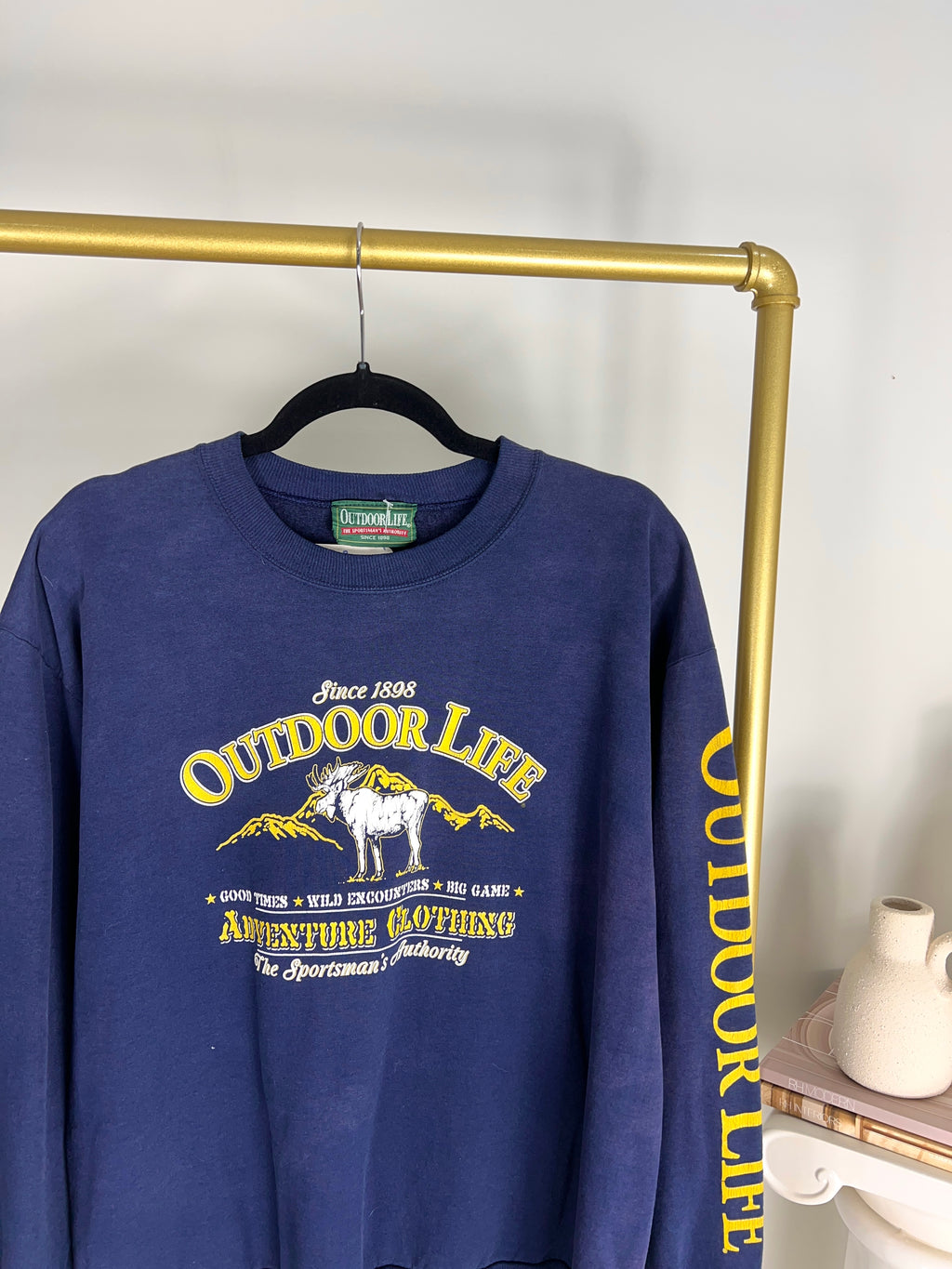 VINTAGE OUTDOOR LIFE NAVY CREWNECK