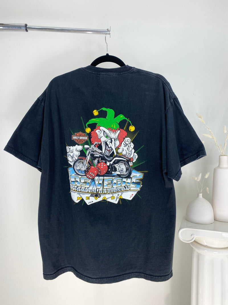 VINTAGE BLACK HARLEY DAVIDSON LAS VEGAS T-SHIRT