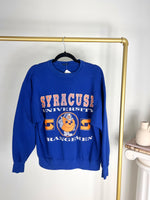 VINTAGE BLUE SYRACUSE UNIVERSITY ORANGEMEN CREWNECK