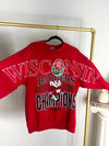VINTAGE 1994 RED WISCONSIN BADGERS ROSE BOWL CHAMPION CREWNECK
