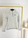 PATAGONIA LIGHT GREY QUARTER ZIP SWEATER