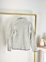 PATAGONIA LIGHT GREY QUARTER ZIP SWEATER