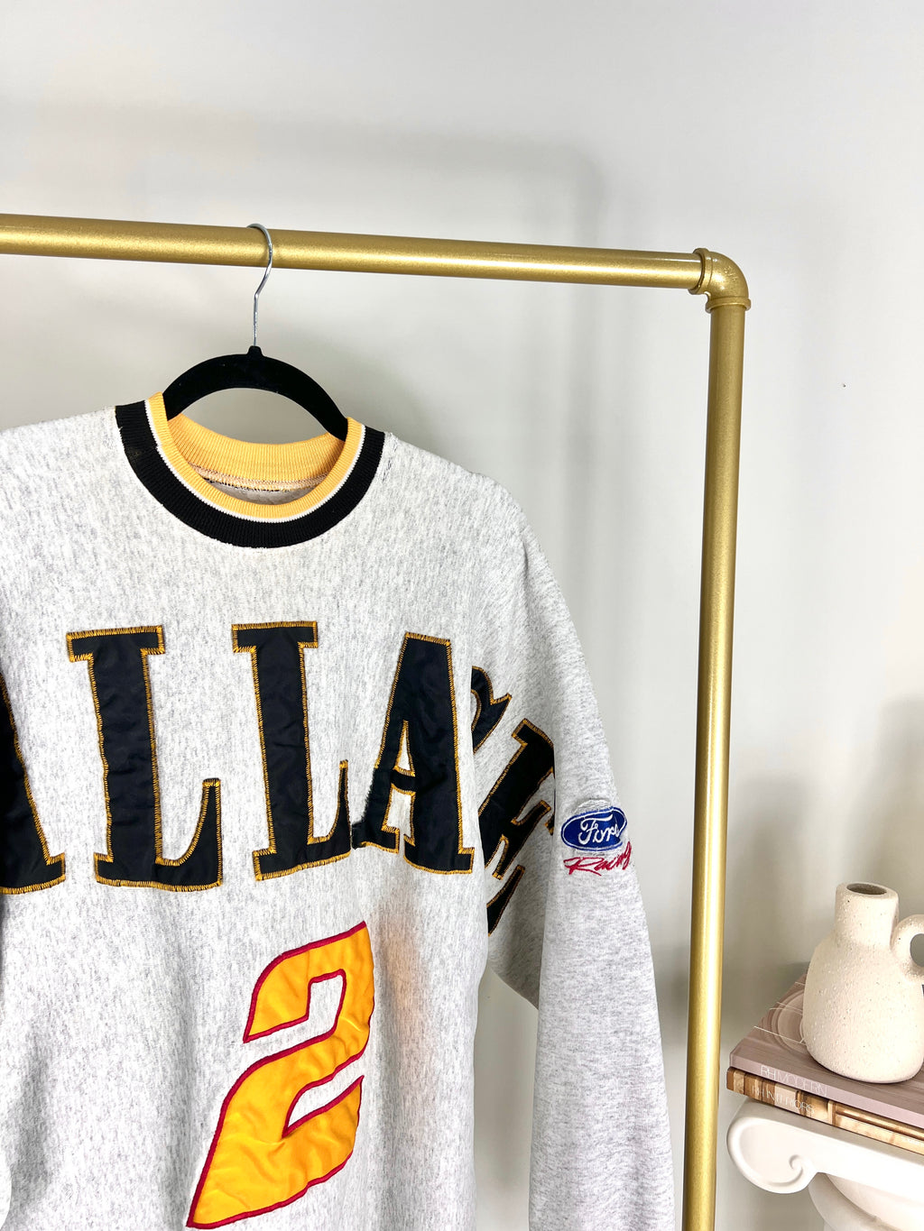 VINTAGE RUSTY WALLACE NASCAR FORD RACING CREWNECK