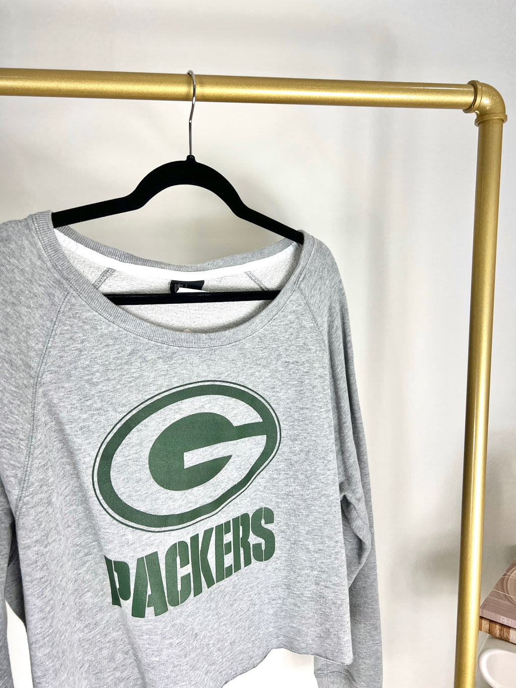 GREEN BAY PACKERS NIKE BOATNECK/OFF THE SHOULDER SWEATSHIRT
