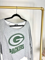 GREEN BAY PACKERS NIKE BOATNECK/OFF THE SHOULDER SWEATSHIRT
