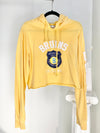 CROPPED YELLOW UCLA BRUINS EMBROIDERED HOODIE