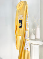 CROPPED YELLOW UCLA BRUINS EMBROIDERED HOODIE