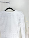 VINTAGE RALPH LAUREN WHITE CABLE KNIT SWEATER