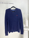 VINTAGE RALPH LAUREN NAVY CABLE KNIT SWEATER