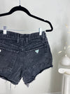 VINTAGE BLACK WASH GUESS DENIM CUTOFFS - SIZE 2