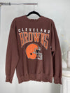 VINTAGE CLEVELAND BROWNS STONEWASHED NFL CREWNECK